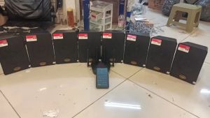 Paket Sound Cafe Premium Speaker smart Wireless DUSENBERG 8 Titik Speaker Wireless 1 Transmitter