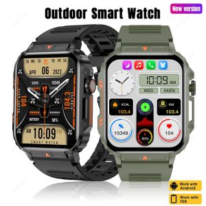 🎁 【Readystock】 + FREE Shipping 🎁 Military Outdoor GPS Sports Smart Watch Men 1.95 inch Heart Rate Blood Oxygen Bluetooth Call SmartWatches Mens For Android IOS