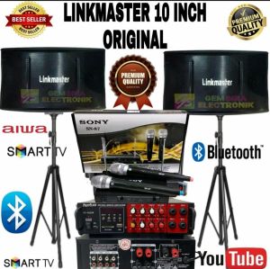 paket karaoke speaker linkmaster 10 inch Original Ampli Bluetooth