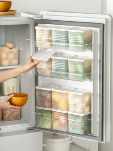 Kitchen Fridge Side Door Storage Box with Lid Sealed Food Preservation Container Organizing Tool for Home Refrigerator Use