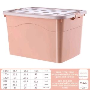 Thickened Plastic Storage Box With Wheels