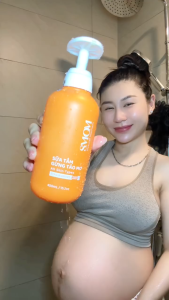 Sữa Tắm Hữu Cơ Gừng Tảo Mơ Smom sạch dịu nhẹ giữ ấm sáng da an toàn cho mọi loại da mẹ bầu và sau sinh