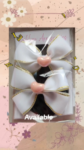 Ribbon Bow Tie Hair Clip – Cute & Stylish Hair Accessory for Girls & Women (1 PAIR)