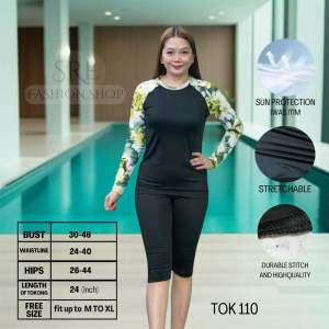 Quick-Dry Active Terno Rashguard Tokong Terno For Women Stretchable Fabric