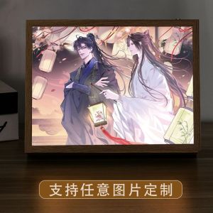 Erha and His White Cat Masters Peripheral Light Painting Ink-Burning Chu Late Ning Birthday Gift Decoration Hand-Made Small Night Lamp