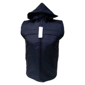 Rompi Hoodie Pria Parasut Ziper Bisa Dilepas