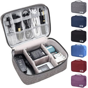 Cable Storage Bag Travel Portable Electronic Organizer Waterproof Data Line USB Charger Storage Bag With Handle Cable Organizer