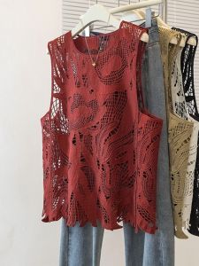 AIYITI | Elegant Slim Large Lace Sleeveless Vest