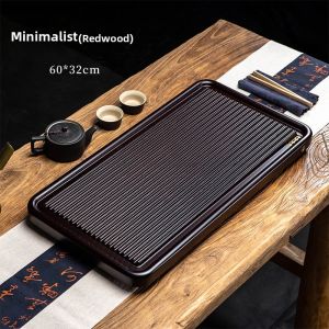 Electric Wooden Water-Draining Tea Tray Solid Wood Whole Piece
