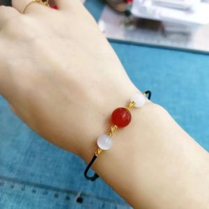 [Sea Salt Butterfly] Natural Aquamarine Opal Tassel Bracelet Female New Chinese Hand Jewelry Butterfly Bracelet