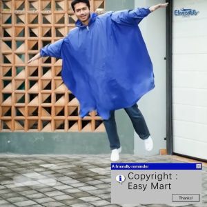 Elmondo Jas Hujan Poncho Lengan Murah - Hijau