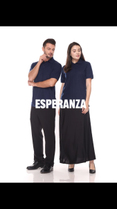 Polo Shirt Polos Lengan Pendek Esperanza - Warna  Biru Tua Navy