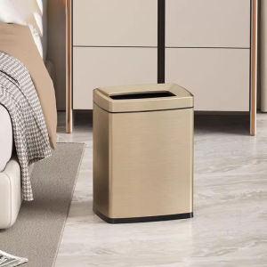 Thùng rác đồ gia dụng bằng thép không gỉ 8L/10l/15lsquare thùng rác phòng tắm nhà bếp Thùng rác gấp cho xe hơi hiện đại đơn giản