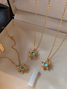 CAFFTI | Topaz Blue Gem Star Necklace