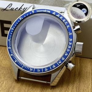 VK63 VK64 Case 39.7mm Moonswatch Metal Case Chronograph Case Bezel VK63 Fashion Business Watch Sealed Back Moon Watch