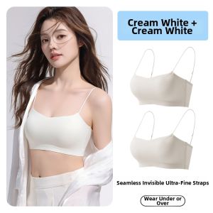 Invisible Backless Bra with Thin Straps Enhances Small Chest Size No Marks
