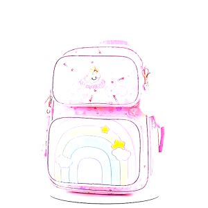 Unicorn School Bag Large Capacity Student Backpack Rainbow Breathable Waterproof and Wear-resistant Cute Cartoon Bag Beg Sekolah