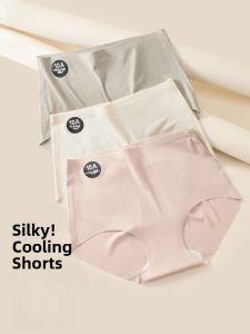 Miiow | Ice Silk Womens Underwear Triangle Shorts Thin Model No Trace Summer Collection MiiOW Cat Person Brand Mid Waist Design