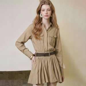 Waist Cinching Slim Fit Utility Dress