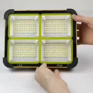 Outdoor Solar LED Spotlight Camping Light 4 Modes Powered USB Rechargeable Waterproof Solar Panel