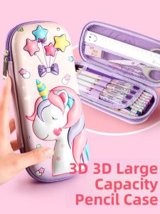 XUEDELE | High Aesthetics Large Capacity Durable Pencil Case for Girls and Boys in Kindergarten and Elementary School Grades 1-3 Pink