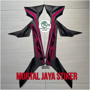 STIKER STRIPING LIS LES BODY CRF 150 L 2019 2020 PINK HITAM