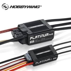 Bộ Điều Khiển Tốc Độ ESC Không Chổi Than Hobbywing Platinum V4 25A 60A Với 3-6S Lipo Tích Hợp BEC Cho Máy Bay RC Trực Thăng EDF
