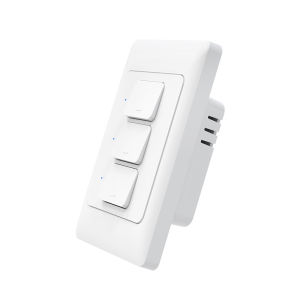 Công Tắc Đèn Thông Minh Tuya WiFi Nút Nhấn Gắn Tường 110-240V Không Cần Dây Trung Tính 1/2/3 Gang Điều Khiển Bằng APP Và Giọng Nói Chất Liệu Nhựa