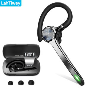 Bluetooth Headset V5.3 Wireless Earpiece with 500mAh Charging Case 72H Talktime Hands Free Noise Canceling Headphone with Mic