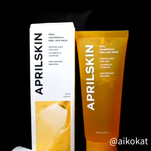 【Ship From SG】APRILSKIN Calendula Peel Off Facial Mask - Gently exfoliates removes impurities improves uneven skin tone 100g