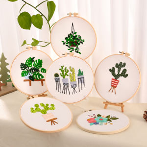 Handmade Embroidery DIY Material Kit European Style 3D Floral And Grass Video Included Beginner Friendly Sewing Art Crafts