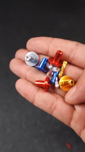 【Delivery 24 hours】6PCs CNC Aluminum PrecisionLock Push Pin Rivet M5x15 For Motorcycle Universal