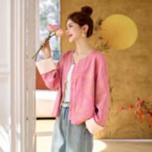 MANWUJINGLING | New Chinese Style Jacquard Short Lightweight Jacket