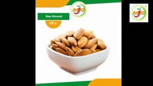 Ez Bizy Raw Almond/Badam Snacks Nut Kacang- 100g (USA)