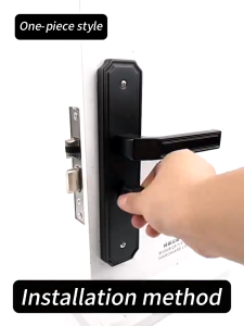 Black Silent Door Lock Stainless steel heavy-duty Bedroom bathroom Door Lock Set With Anti-theft Lock Core Silent Doorlock Door knob Hardware Lock