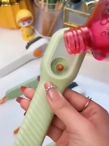 Multifunctional Liquid Shoe Brush / Long Handle Liquid Clothes Brush / Soft Cleaning Brush for Stains / Press Type Household Soap Liquid Cleaning Brush