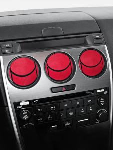 ALCANTARA | For Mazda 6 2003-2015 Made of Alcantara Carbon Fiber Center Console Air Vent Outlet Trim Sticker Car Interior Tuning Accessories
