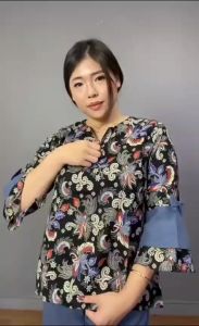 Setelan Anggun - MM Fashion (MM) - Ukuran L-3XL - Matt Supernova mix Katun Motif