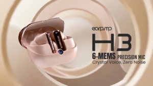 SonicGear Earpump H3 Wireless Earphones - 6 Mics Noise Cancellation | Bluetooth 5.4 | 30 Hrs Playtime-Desert