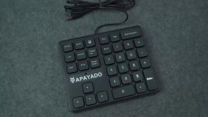 APAYADO | T35 Wired Number Pad 34 Independent Keys USB Numeric Keypad APAYADO Ultra Thin Comfortable Typing for Windows Mac