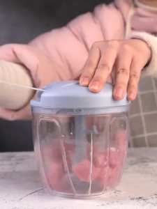 Hand Chopper Manual Rope Food Processor With Pounding Garlic Cutting Pepper Puree Cooking Machine