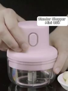 Blender Chopper Mini USB 100ml FOOD GRADE / Alat Giling Bawang Putih Merah Cabe Tomat Kunyit Kemiri Bumbu Dapur Portable Food Processor Perangkat Dapur Mudah Dibersihkan Easy to Clean - GP Mall