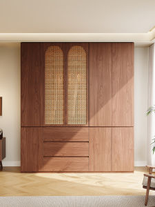 Vintage Rattan Wardrobe