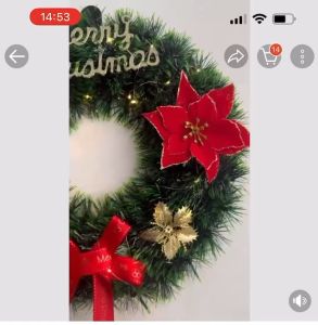 SH Christmas wreath door hanging wreath scene layout Christmas tree wreath can be inserted with flowers and ornaments