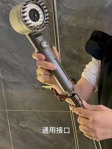 LUMISO Shower Head High Pressure with 3 Mode Black Grey Rain Shower Head Kepala Pancuran Mandian