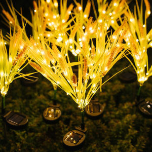 JeeYee Outdoor LED Solar Wheat Ear Lamp Outdoor Waterproof Garden Decoration Courtyard Lamp Fairy Simulation Lawn Christmas Lamp
