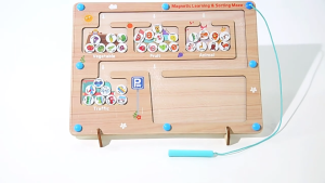 EmmAmy® Kids Magnetic Pen Life Knowledge Classification Board Magnetic Maze Toy Baby Magnetic Learning Classification Board
