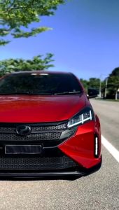 Perodua Myvi 2022 FACELIFT Ready Cut Honeycomb Grill Full Set Top Bottom