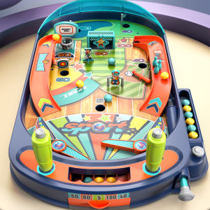 Multi in One Sports Pinball Table Childrens Puzzle Toys Pinball Tabletop Games Two Player Battles Colorful Boxed Parent-child Games Two Child Games