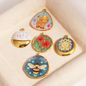 Mặt Dây Chuyền Hình Con Sư Tử Mạ Vàng PVD Bằng Thép Không Gỉ Để Làm Đồ Trang Sức Tự Làm - Phụ Kiện Kim Loại Thời Thượng Cho Vòng Cổ Vòng Tay Bông Tai